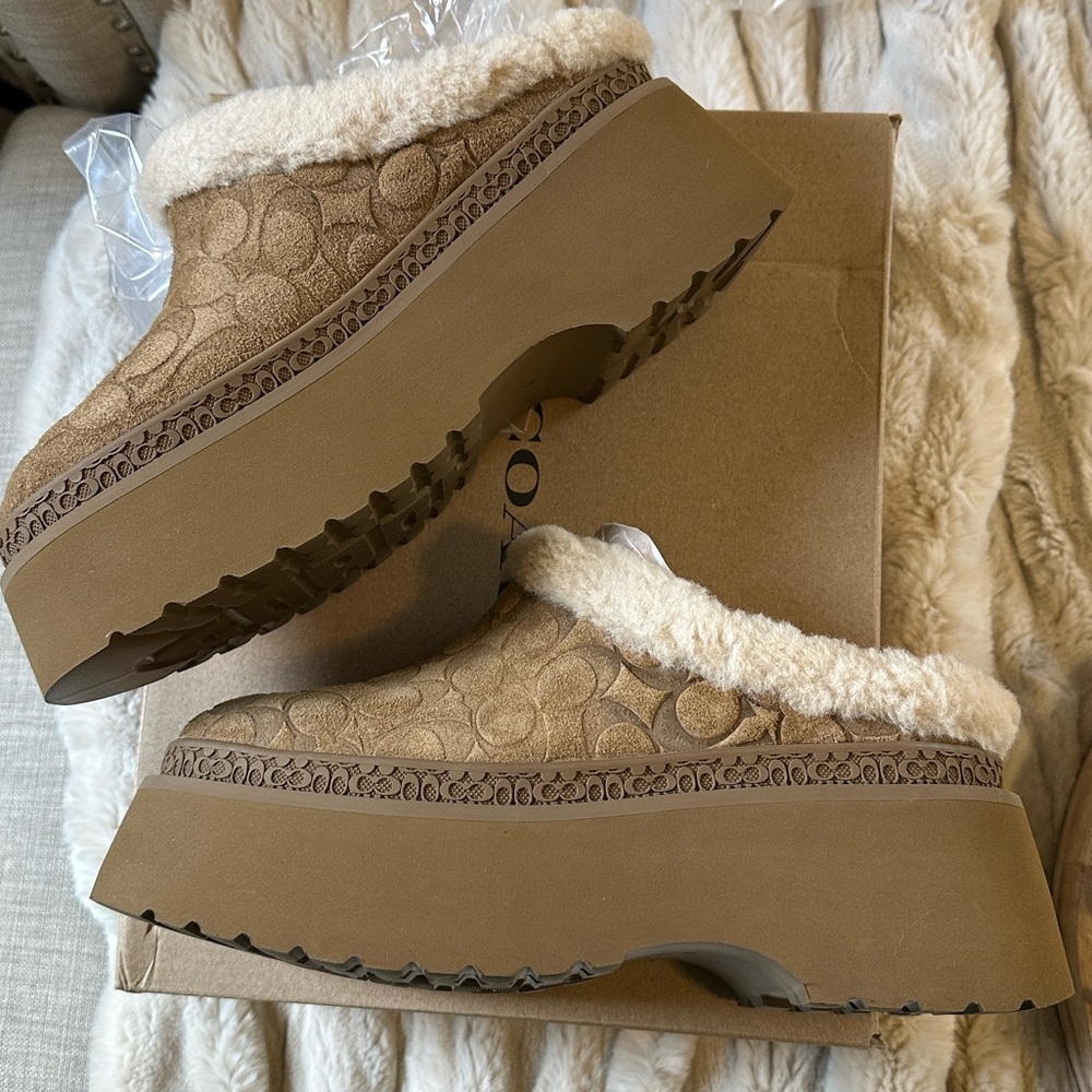 NIB | COACH Cecilia Clog in Signature Suede - Picture 4 of 13
